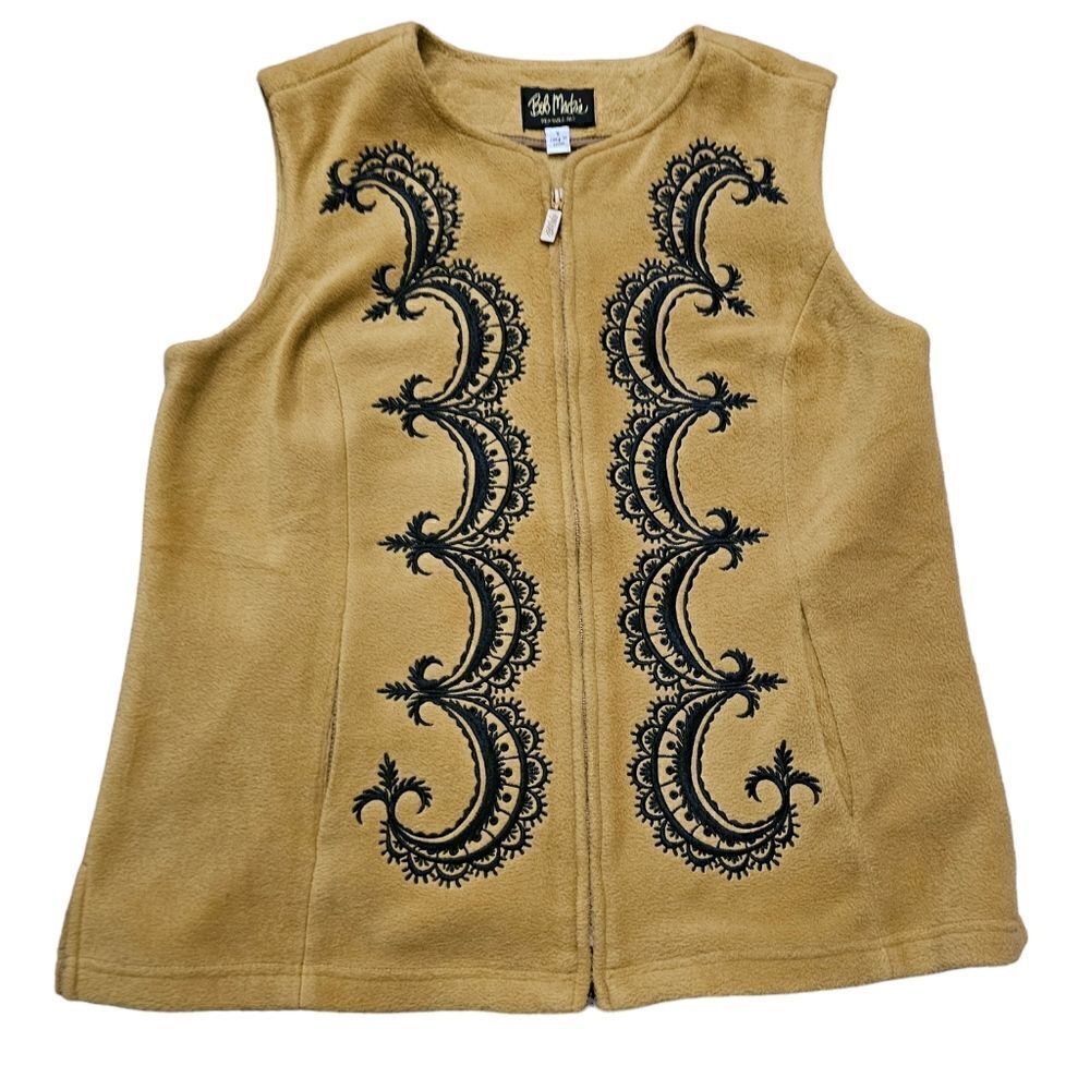 Women's BOB‎ MACKIE Zip Up Sweater Vest Size Small VINTAGE - Picture 5 of 5